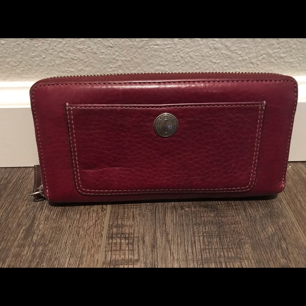 Coach wallet. Merlot/ burgundy color.